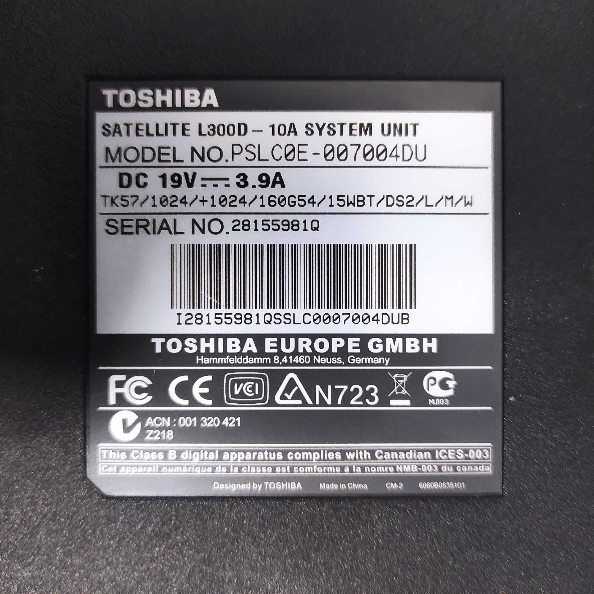 Toshiba sattellite L300D за части