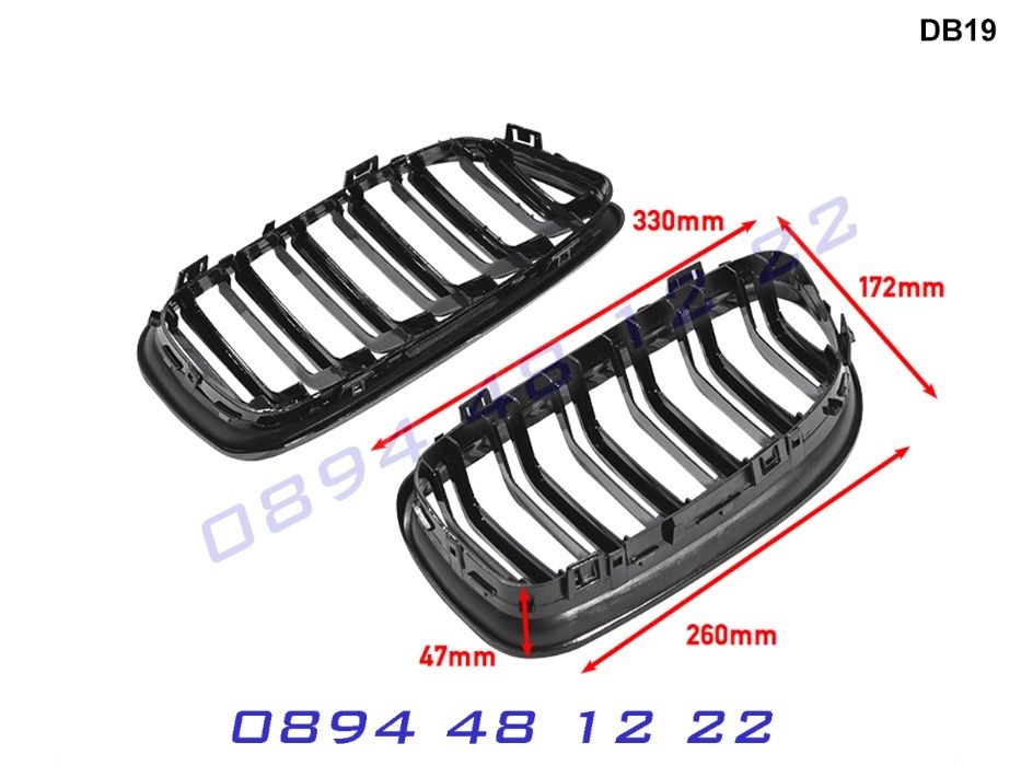 Двойни M3 M Бъбреци Решетки BMW E90 E91 ФЕЙСЛИФТ БМВ Е90 Е91 Гланц М3