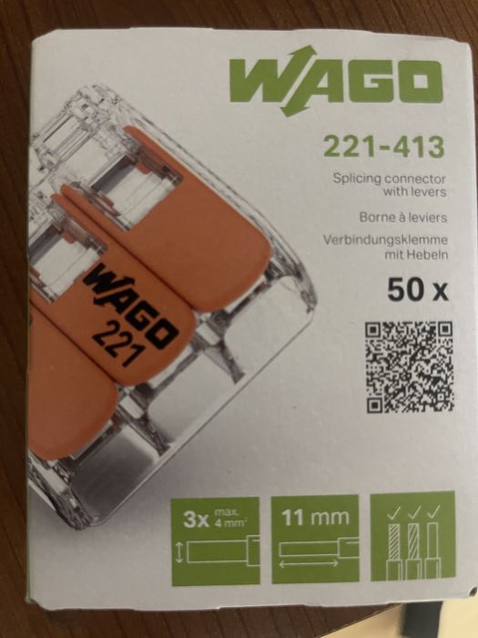 Set 50 x2 cleme (conectori)wago mmp 3 fire ,32A