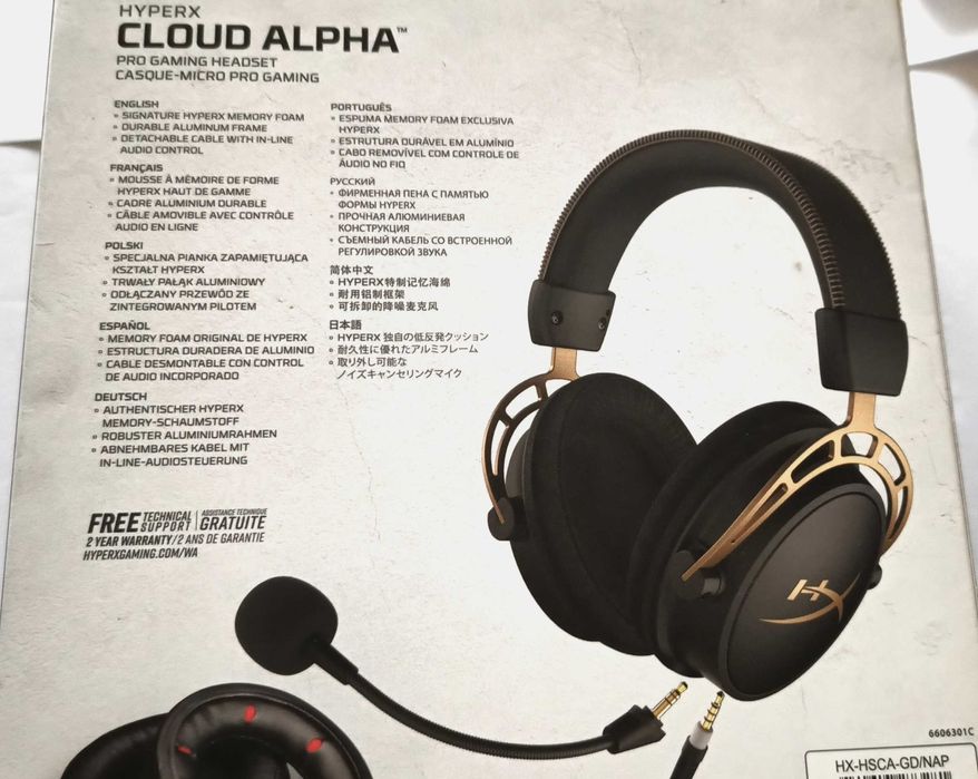Casti HyperX Cloud Alpha Gold Limited Edition