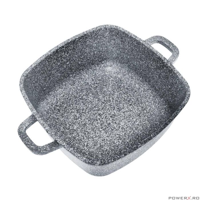 Set 3 oale din aluminiu turnat, cu strat marmorat, capac sticla,