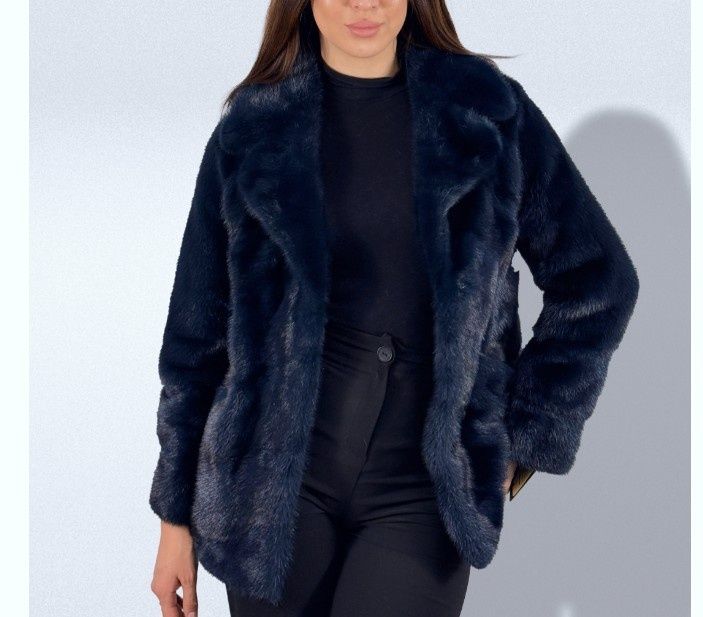 Шуба мутон чёрная