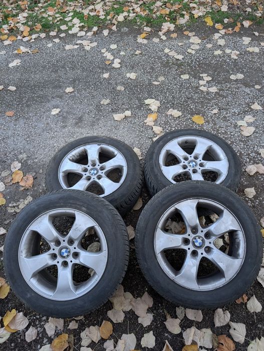 215 60 17 bmw x3 e83 оригинални джанти с гуми с добър грайфер