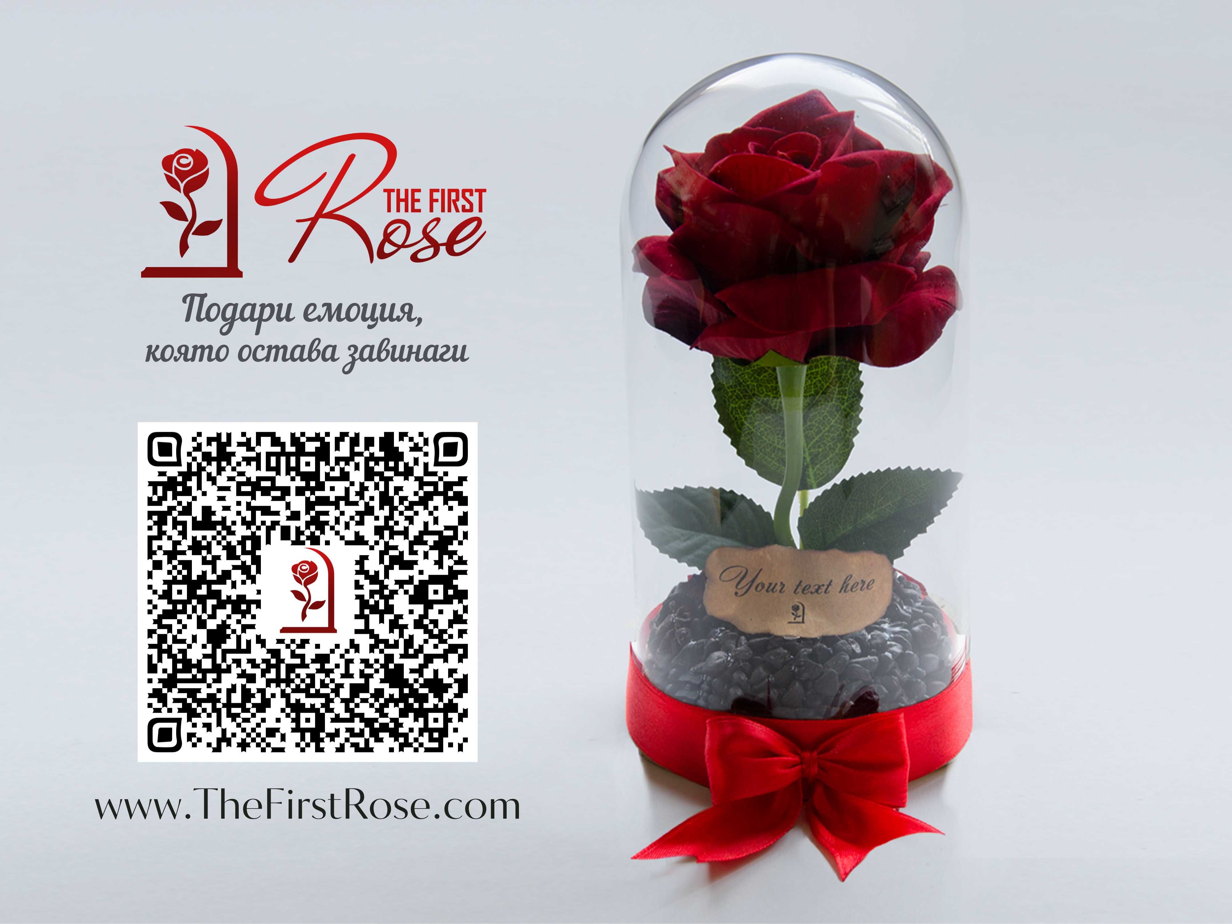 Вечна Роза в Стъкленица / Подарък за Рожден Ден за Жена / Момиче