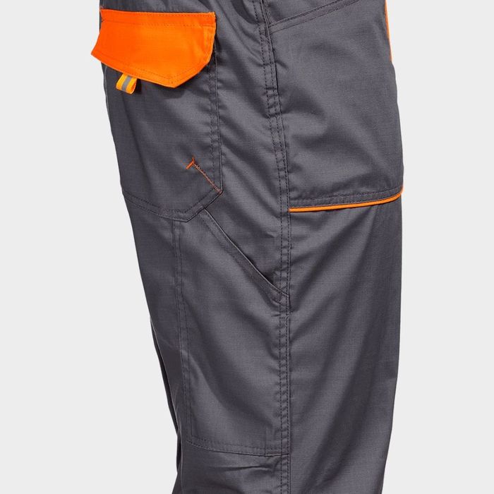 Работен полугащеризон номер44 PRISMA LIGHT STRETCH GREY/ORANGE