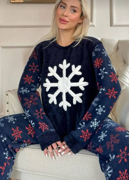Пухкава Зимна Поларена Пижама Коледна