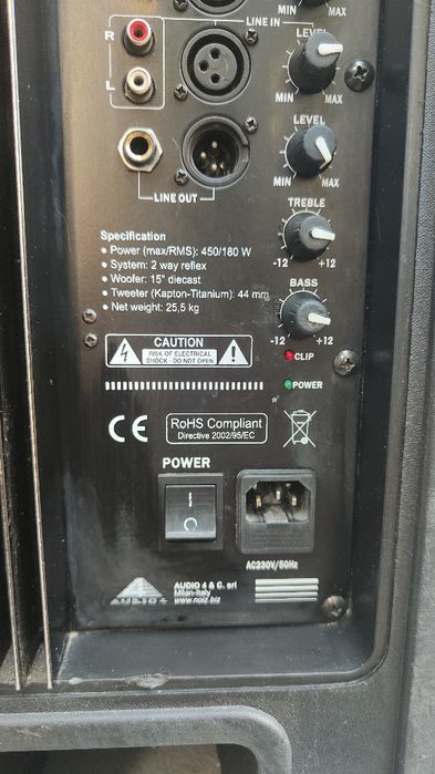 2 boxe active 450w și 150w