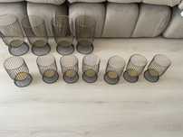 Decor ( 11 buc suport lumanare, 9 buc maimuta aurie, 4 buc vaza mica)