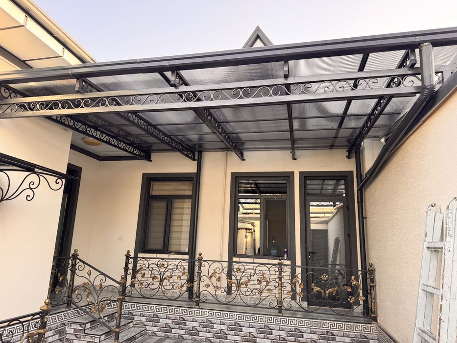 Навес ясиймиз леклан профнастилдан