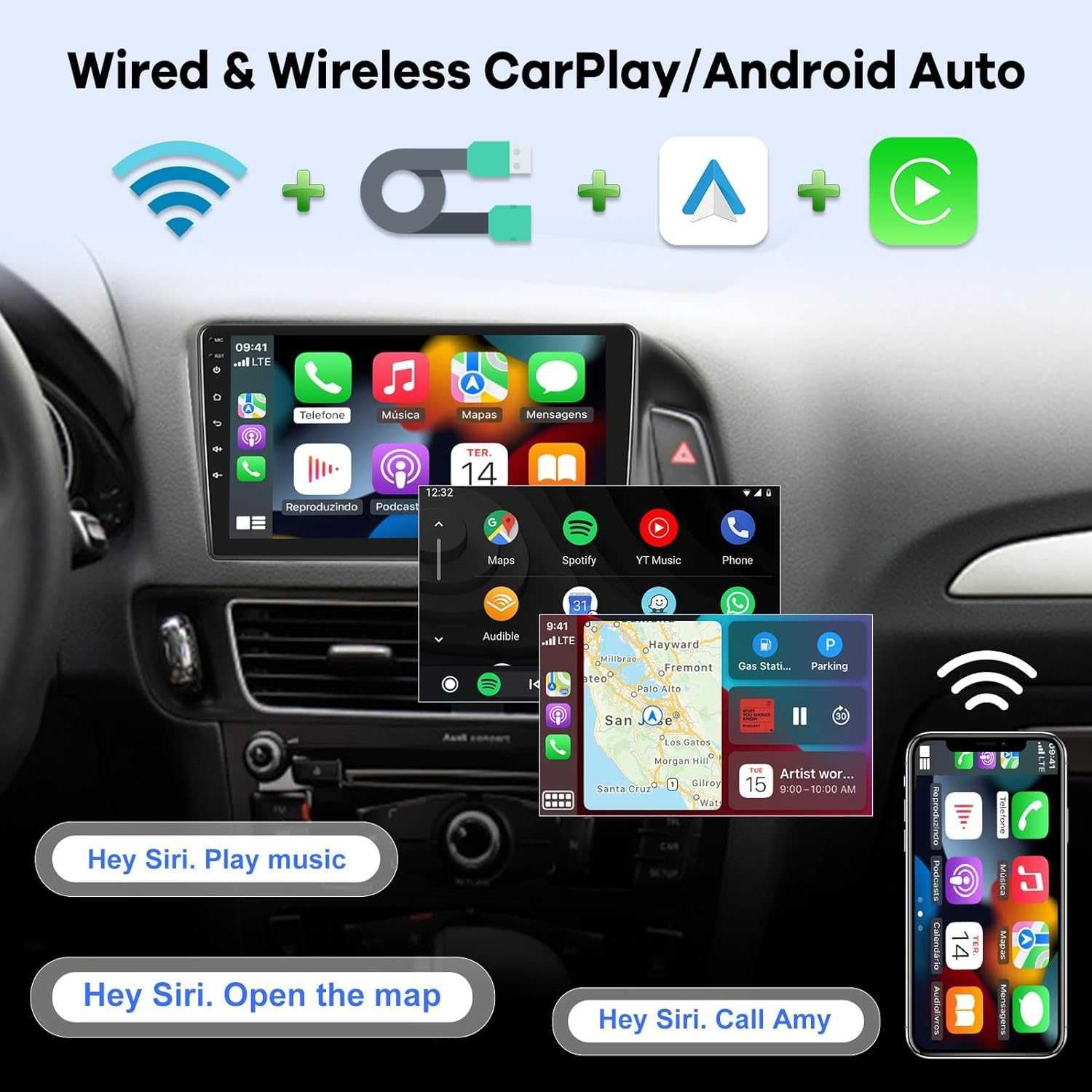 Мултимедия за AUDI Q5 Двоен дин Андроид Q5 навигация плеър Android Q 5