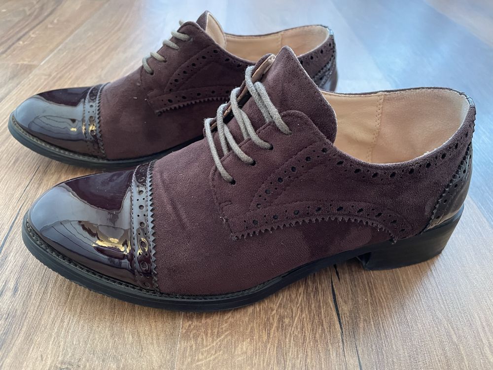 Pantofi piele naturala tip Oxford