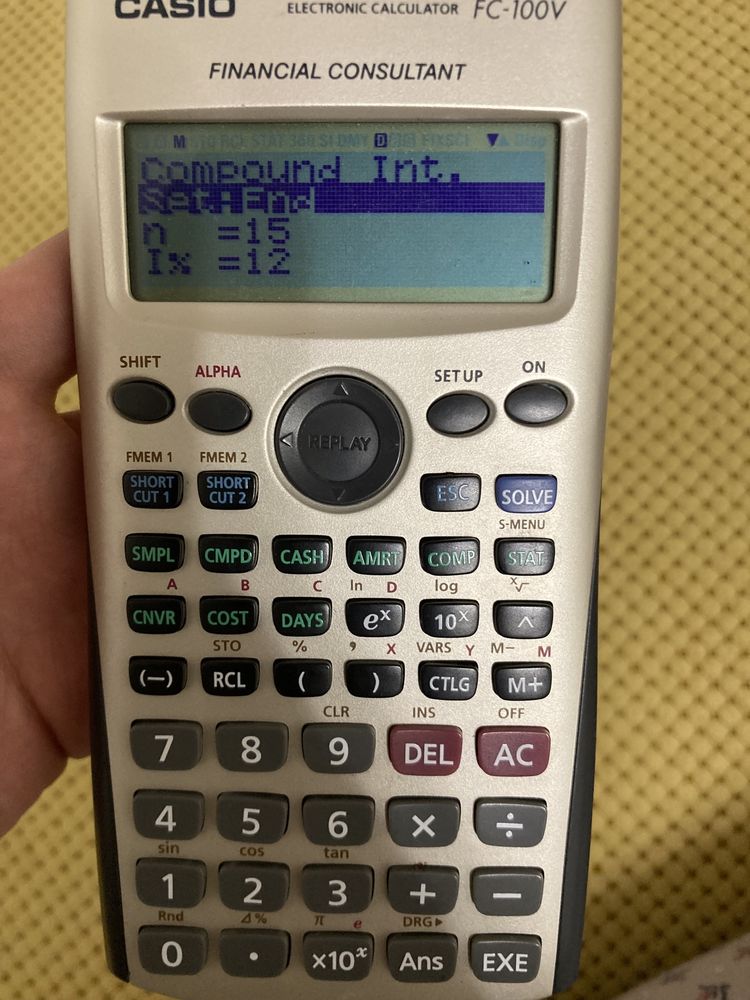 Финансовый калькулятор casio Fc-100v