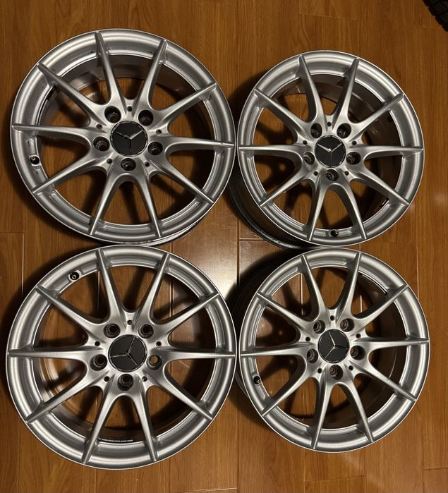 4 jante originale mercedes c class w204 5x112 merg si pe vw audi pe 16