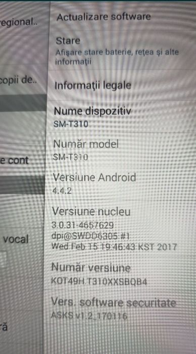 Tableta samsung tab 3  stare foarte bună