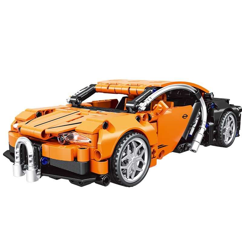 NOU LEGO Replica Bugatti Veyron, 388 piese, portocalie
