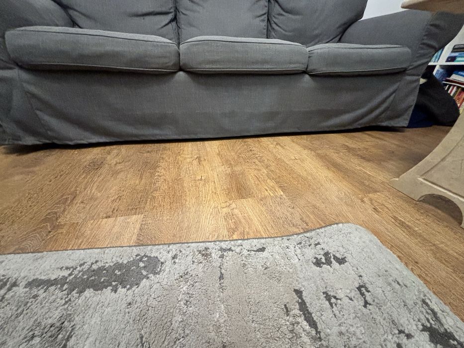 Canapea IKEA EKTORP Canapea 3 locuri, husa Hakebo gri închis