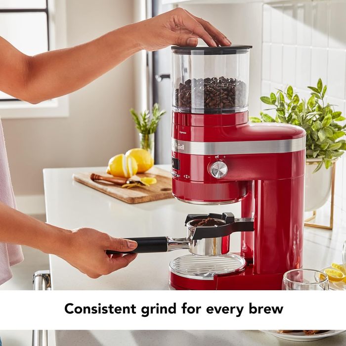 Rasnita electrica KitchenAid Apple Candy Red pentru cafea boabe
