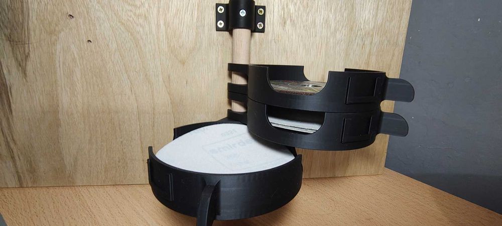 Стенна стойка за шкурки/Органайзер за шкурки и дискове