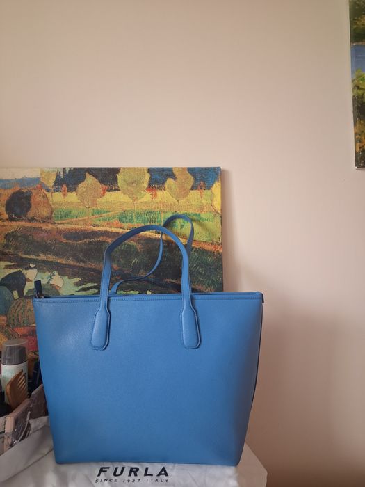 Чанта Furla естествена кожа