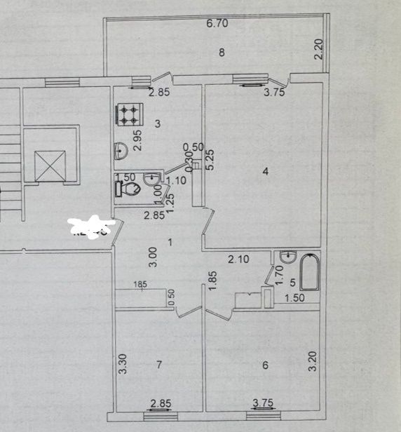 Продам 3х ком.квартиру,улучшенной планировки,80м2, на Бадамзаре!