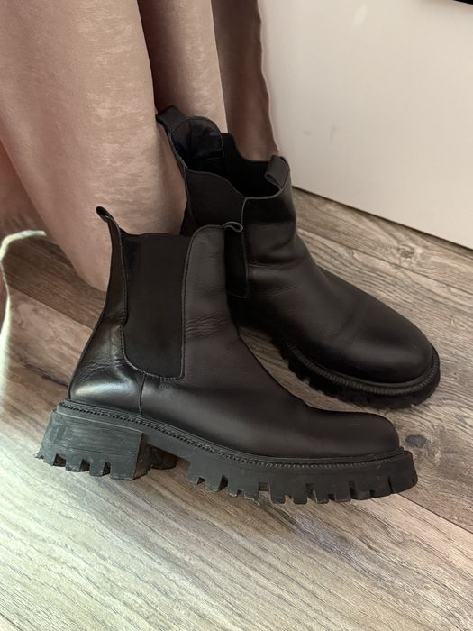 Боти от естествена кожа Answear LAB