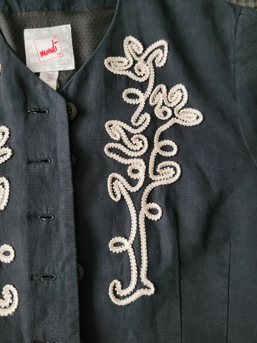 Sacou vintage din in cu broderie