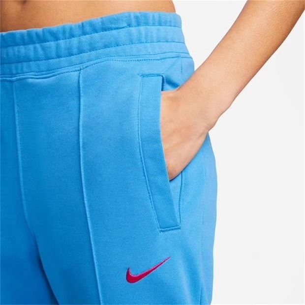 Дамско долнище Nike памучна материя син цвят размер XS S M L ново