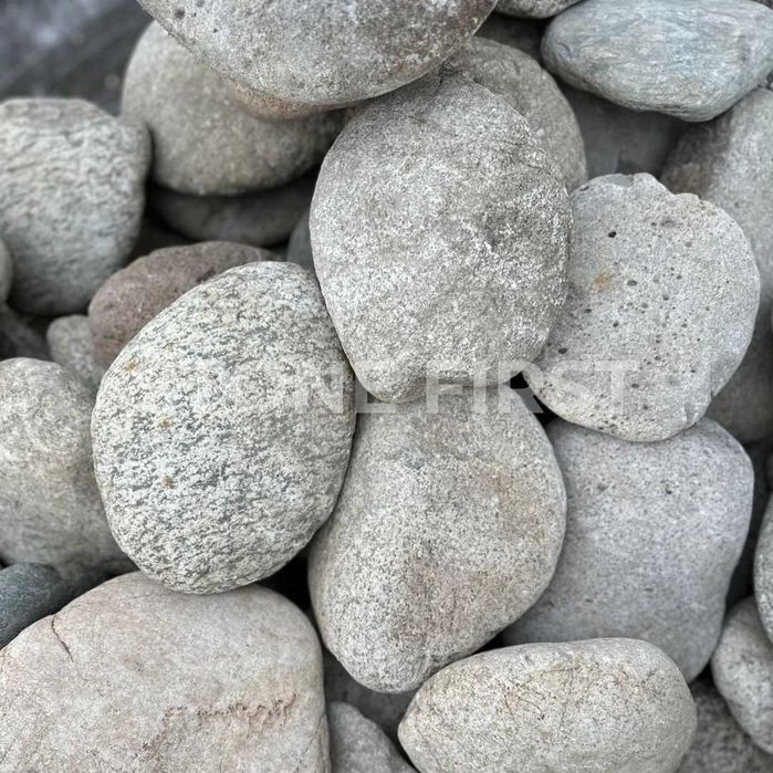 Белая плоская (морская и речная галька)