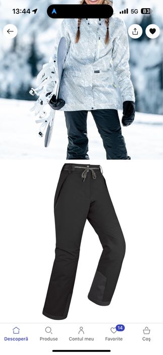 Pantalon confortabil și izolator snowboard 100 XS FEMEI