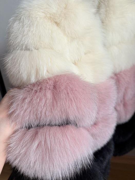 Пухено яке от естествена кожа