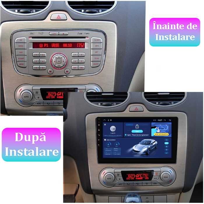 Navigatie, Ford Focus 2 Clima,  Android 14, 4GB RAM/64GB ROM
