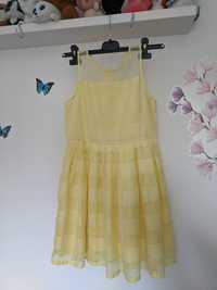 Rochiță galbenă de ocazie 9-10 ani, 134-140 cm