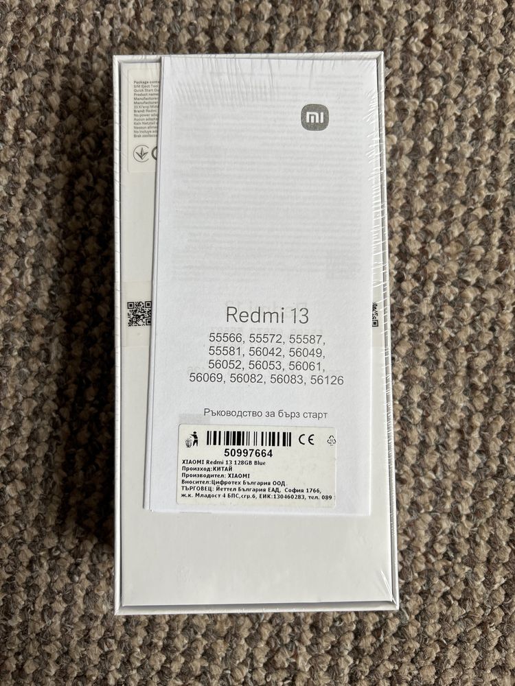 НЕОТВАРЯН Xiaomi Redmi 13 128гб 108мп камера син цвят