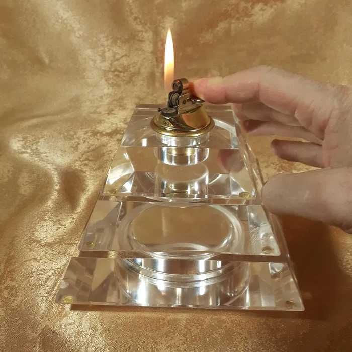 Set fumoar Art Deco Modernist, piramida, modular, acrilic, vintage