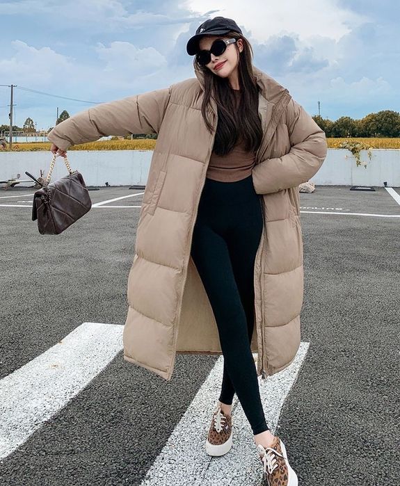 Женский пуховик куртка М L XL зимний длинный женская 46, 48, 50, 52,