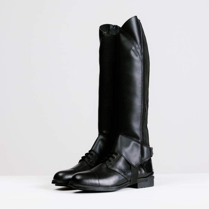 Jambiere 500 echitație Negru Adulţi - S - produs resigilat Decathlon