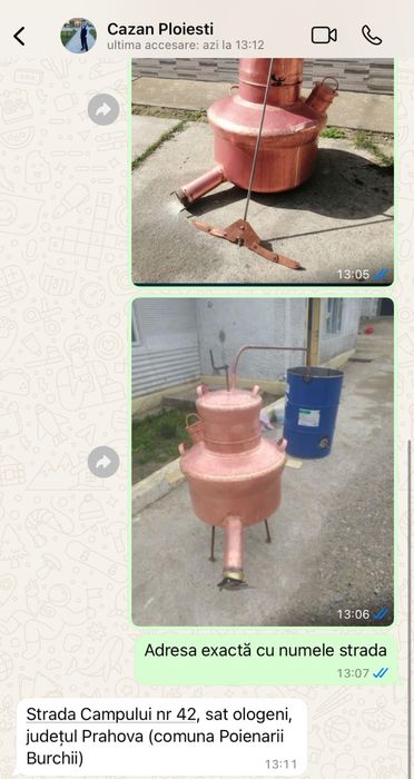 Cazan de tuica 100 litri 120 litri 140 litri 160 litri