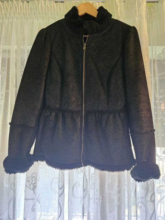 Jacheta sisley blana sintetica