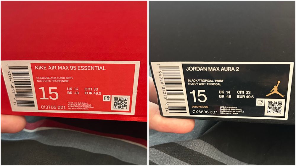 49.5 Nike Air Max 95 / Jordan Max Aura 2