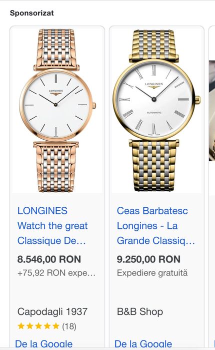 Longines La Grande Classique 38mm (ceas barbatesc) la cutie
