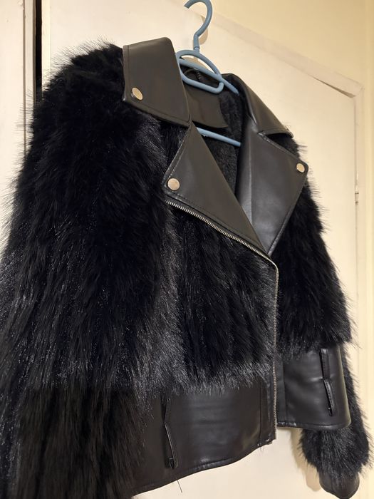 Дамско зимно кожено яке