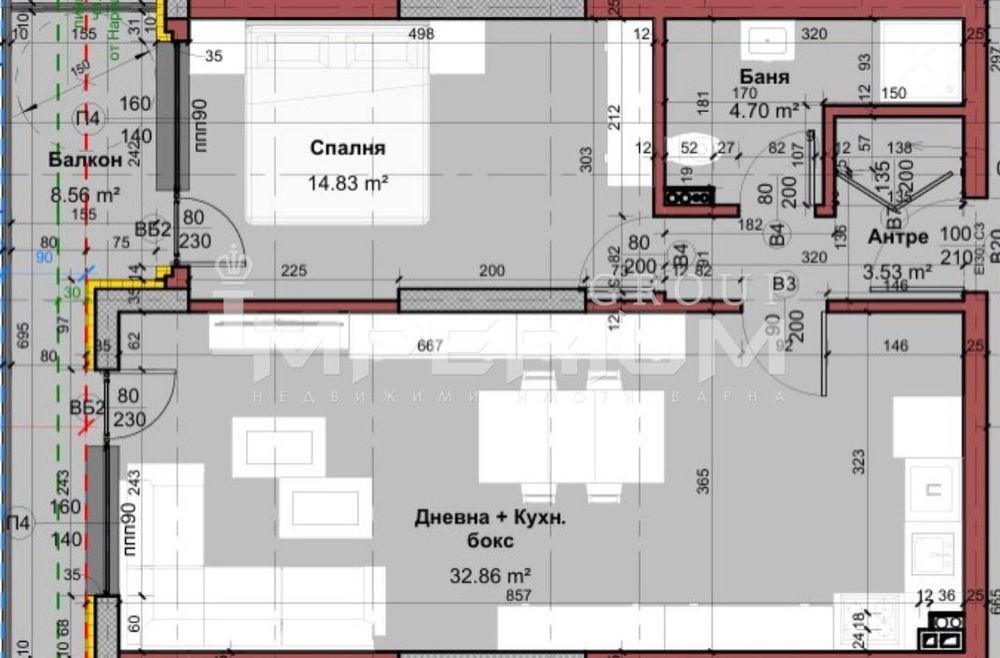 Ексклузивно! Просторен двустаен град Варна ж.к Изгрев ! Югозапад