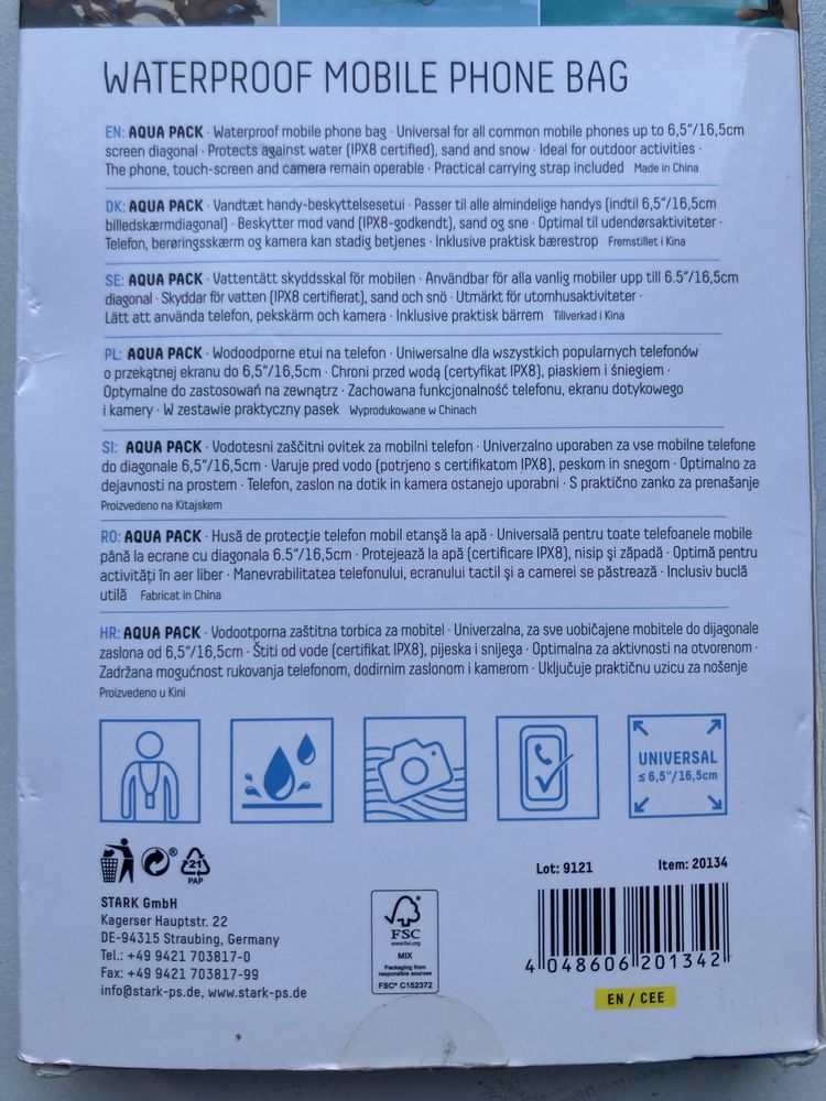 Vand husa subacvatica IPX8 Stark Aqua Pack