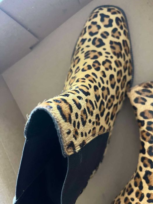 Ghete piele naturala print, masura 38