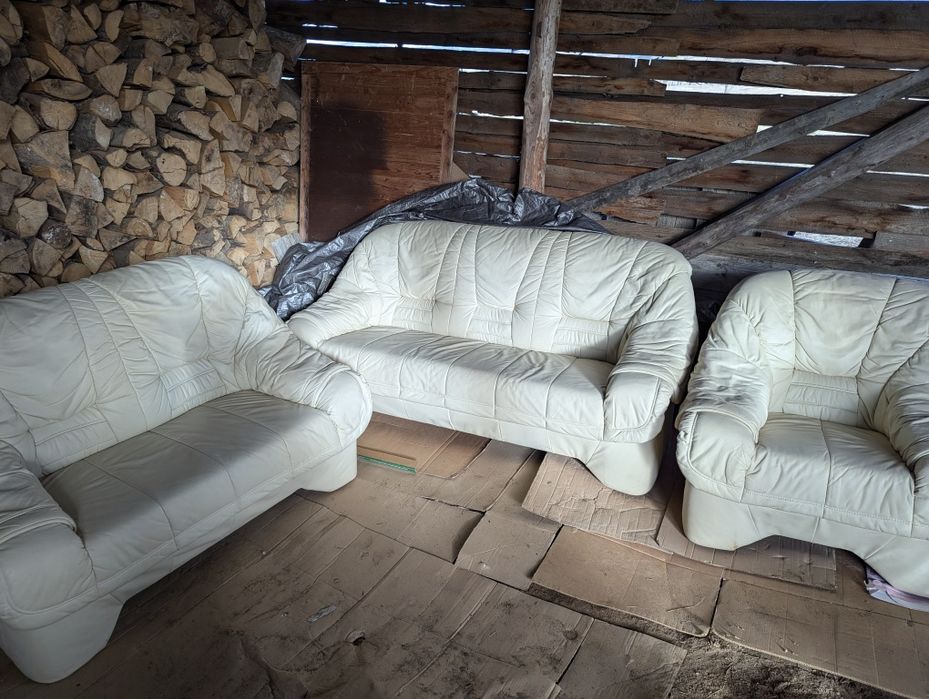 canapele piele naturala