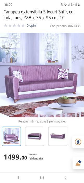 Vand canapea extensibila in stare f buna