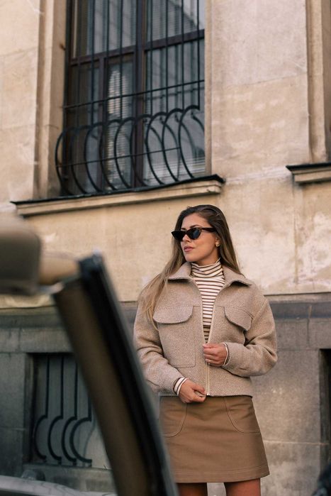 Вълнено бомбер яке DENINA MÁRTIN