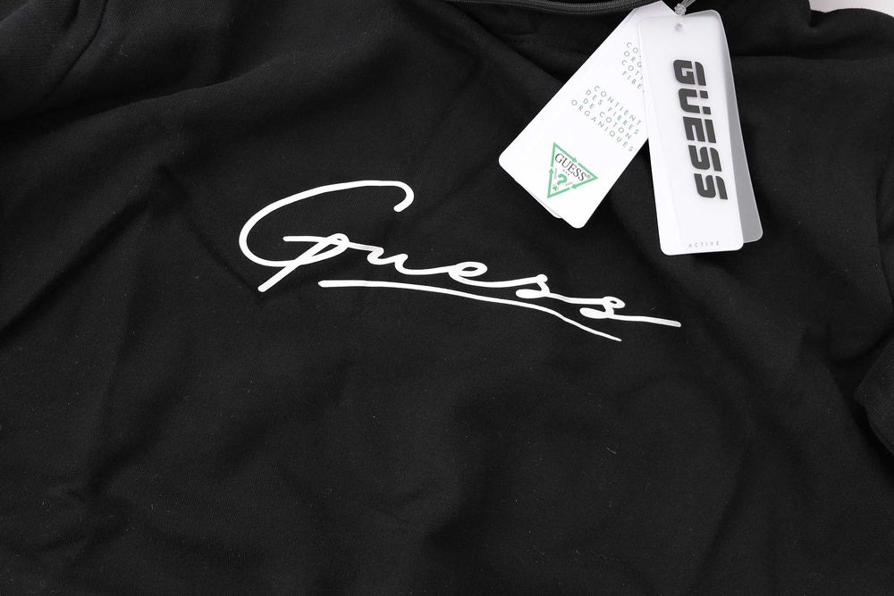 ПРОМО GUESS XS/S/M-Оригинален черен дамски сутчър с качулка