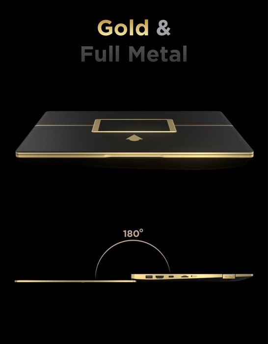 Laptop BasM Gold -metal case