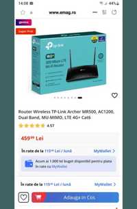 Modem Router TP-LINK Archer MR500 AC1200 Dual Band WI-FI LTE 4G+